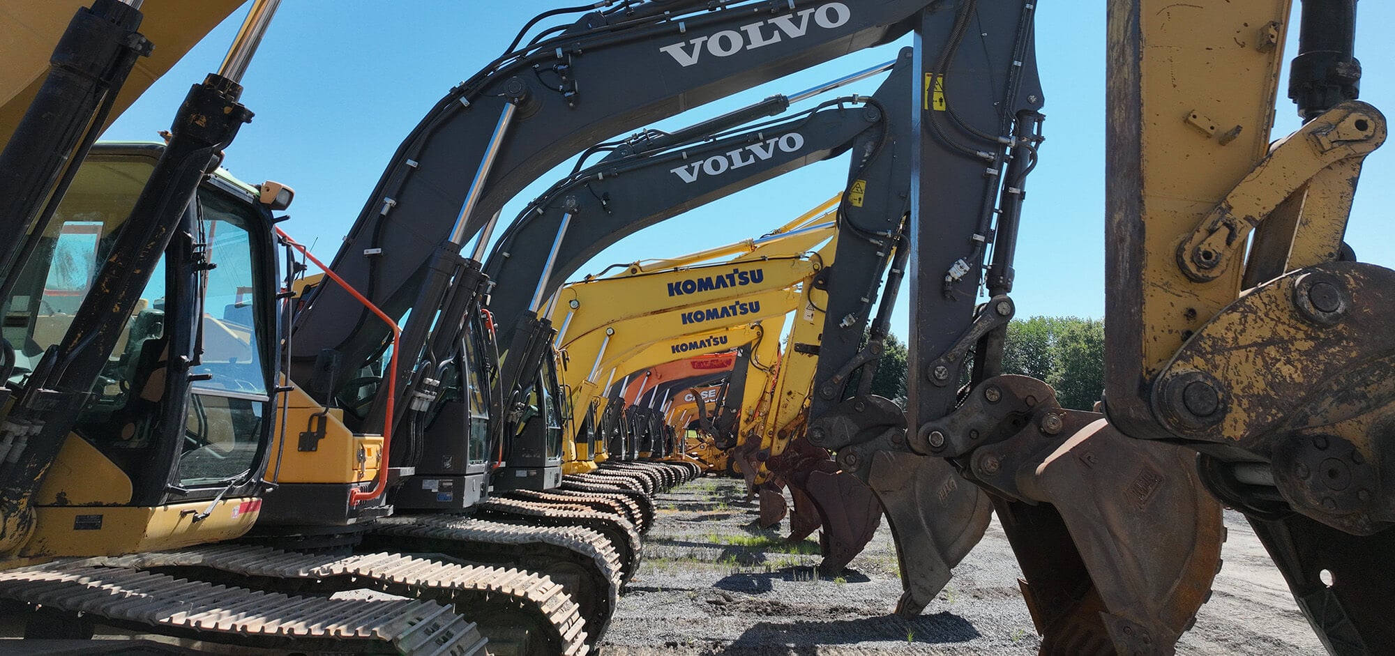 Row of Excavators