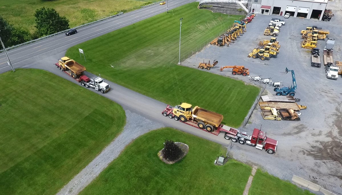 Trucks Entering Yard